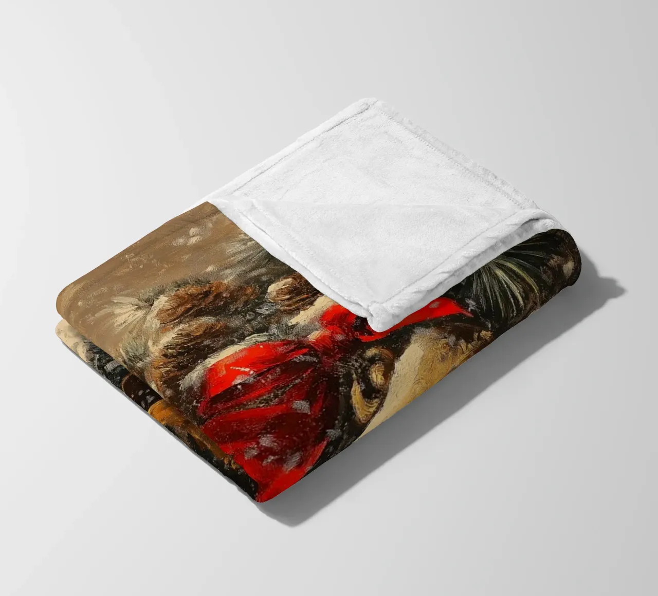 Campane di Natale in un ramo di abete coperta in pile da Cozy Vibes