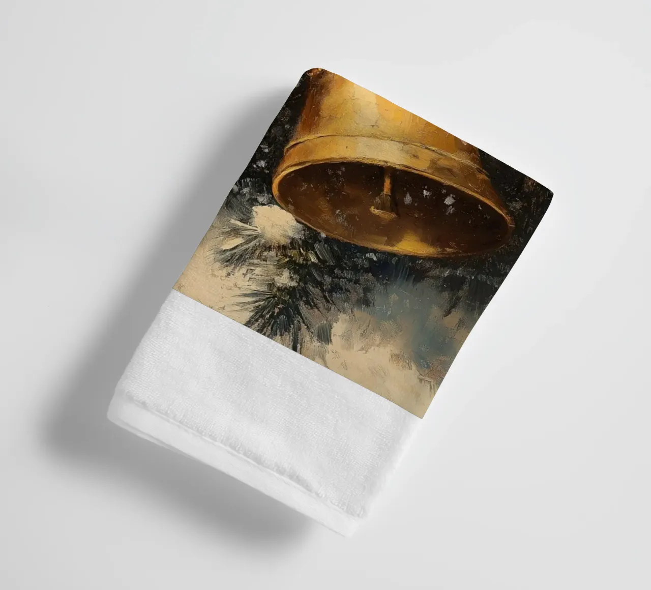 Campane di Natale in un ramo di abete asciugamano da bagno da Cozy Vibes