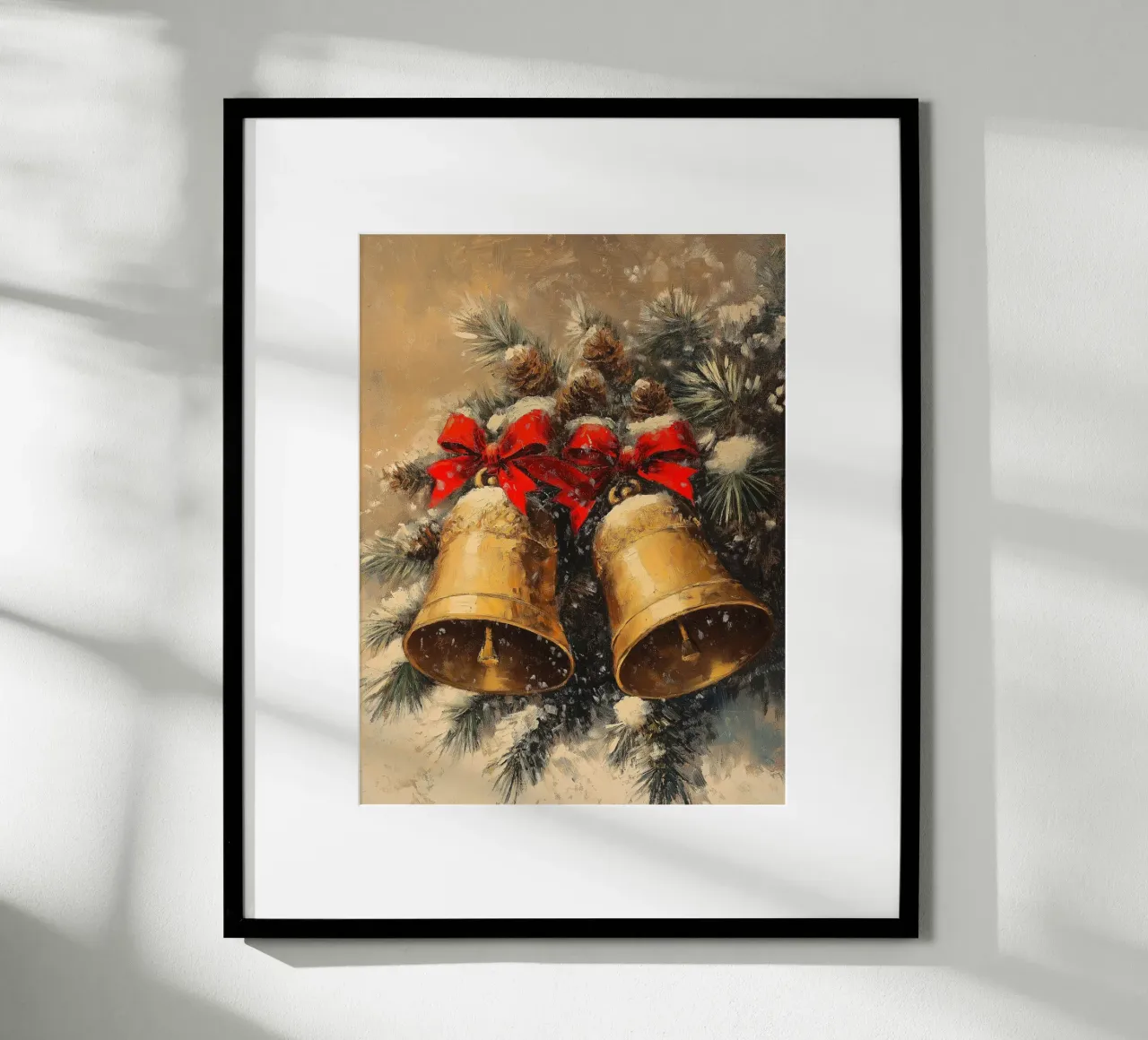 Campane di Natale in un ramo di abete carta hahnemühle da Cozy Vibes