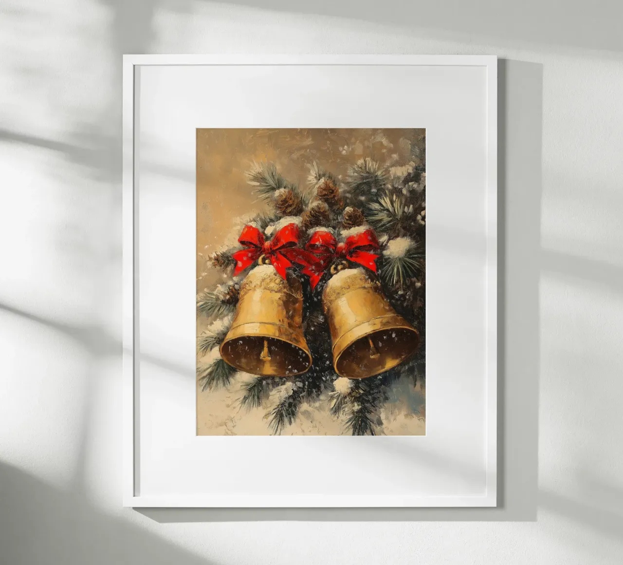 Campane di Natale in un ramo di abete carta hahnemühle da Cozy Vibes