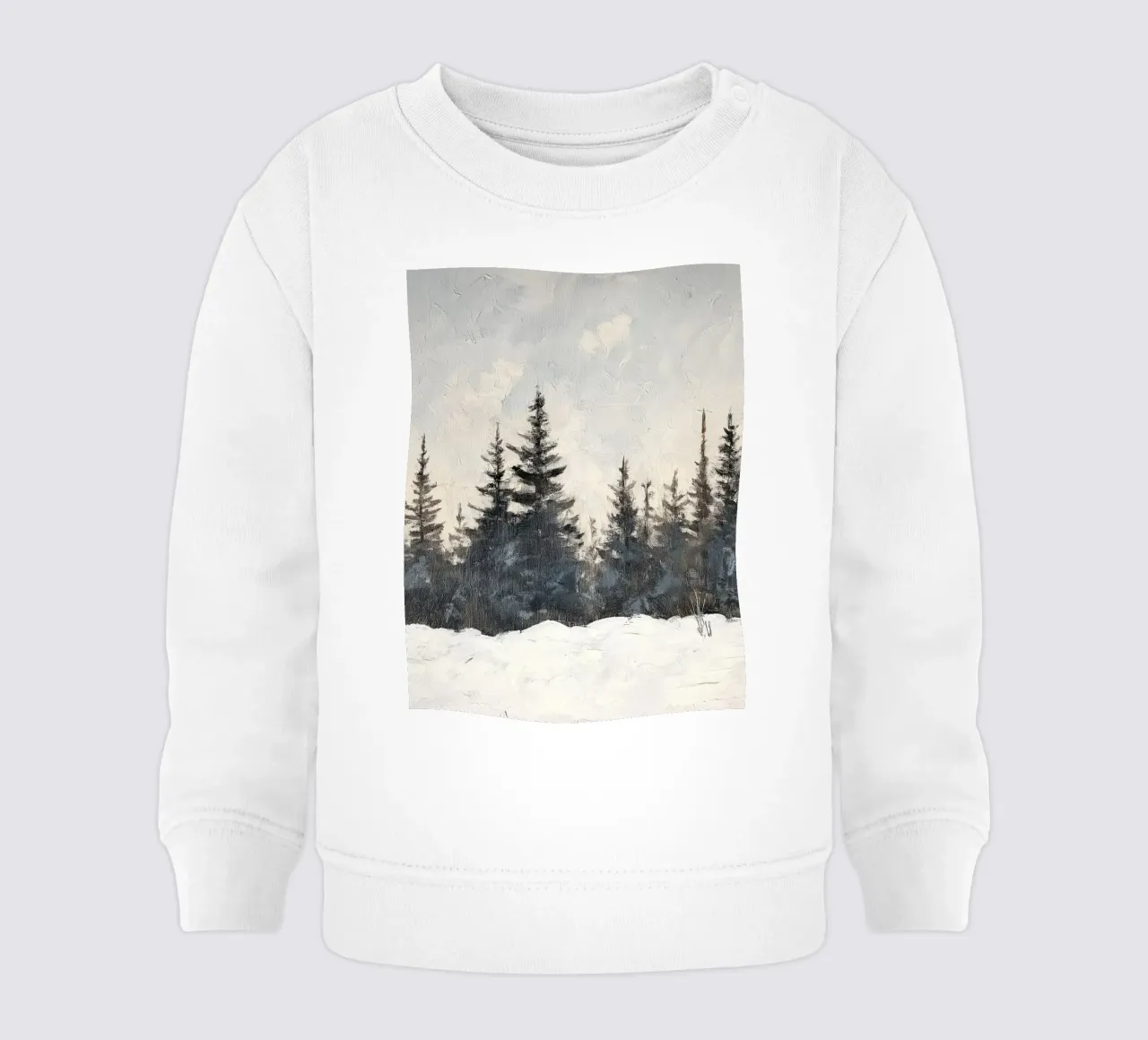 Silenzio invernale nella foresta di abeti rossi - pace nella luce della neve felpa neonato da Cozy Vibes