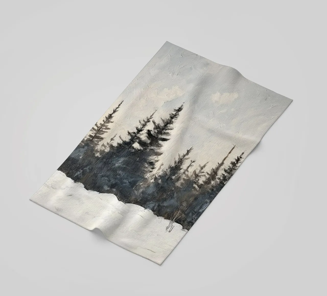 Silenzio invernale nella foresta di abeti rossi - pace nella luce della neve telo mare da Cozy Vibes