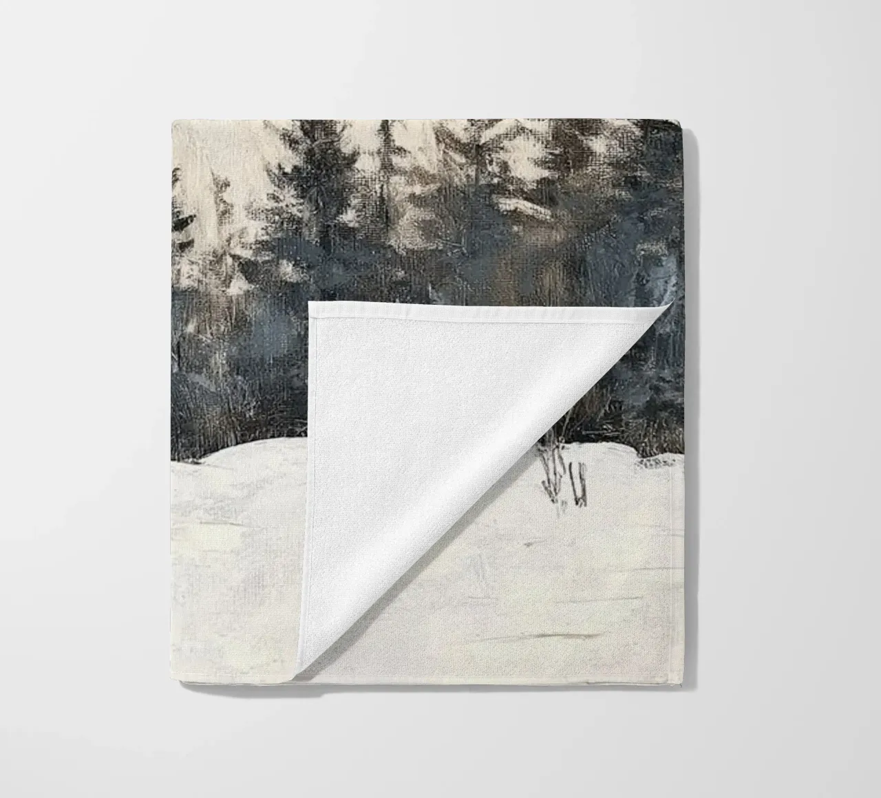 Silenzio invernale nella foresta di abeti rossi - pace nella luce della neve telo mare da Cozy Vibes