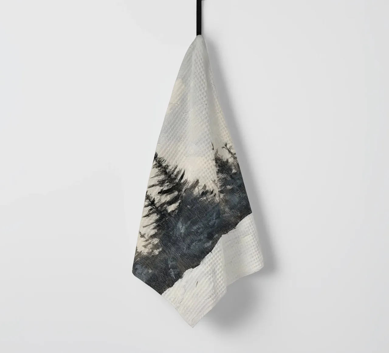 Silence hivernal dans la forêt d'épicéas - Calme dans la lumière de la neige torchon de Cozy Vibes