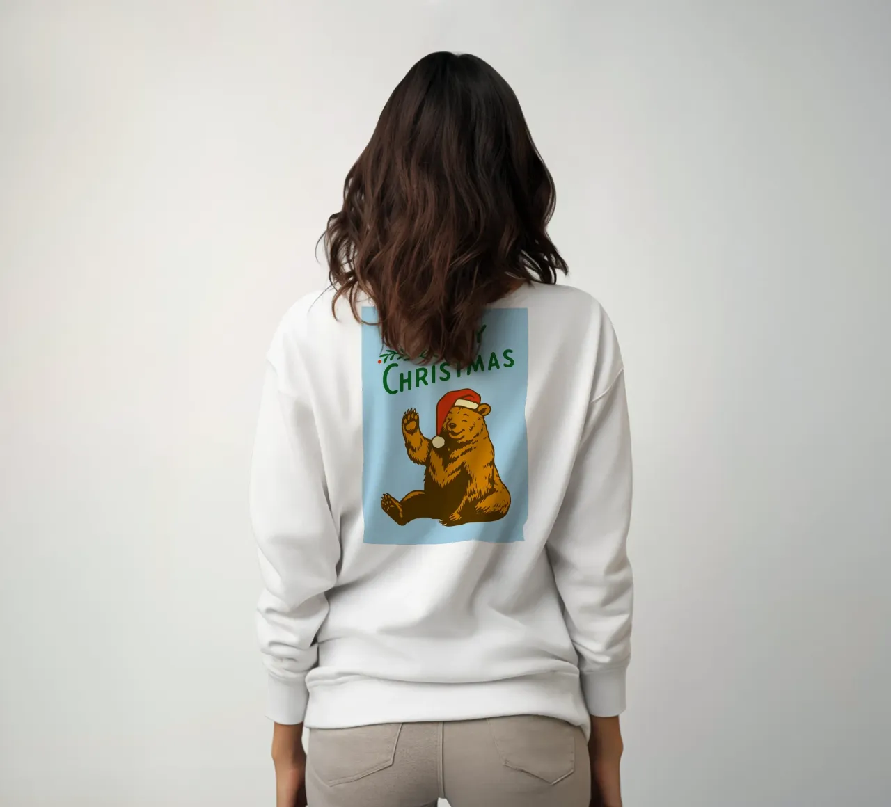 orso di buon Natale felpa da Avocadoz