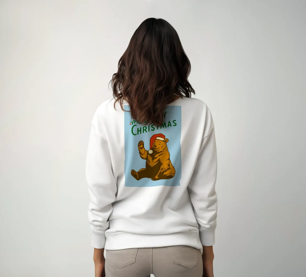 orso di buon Natale felpa da Avocadoz