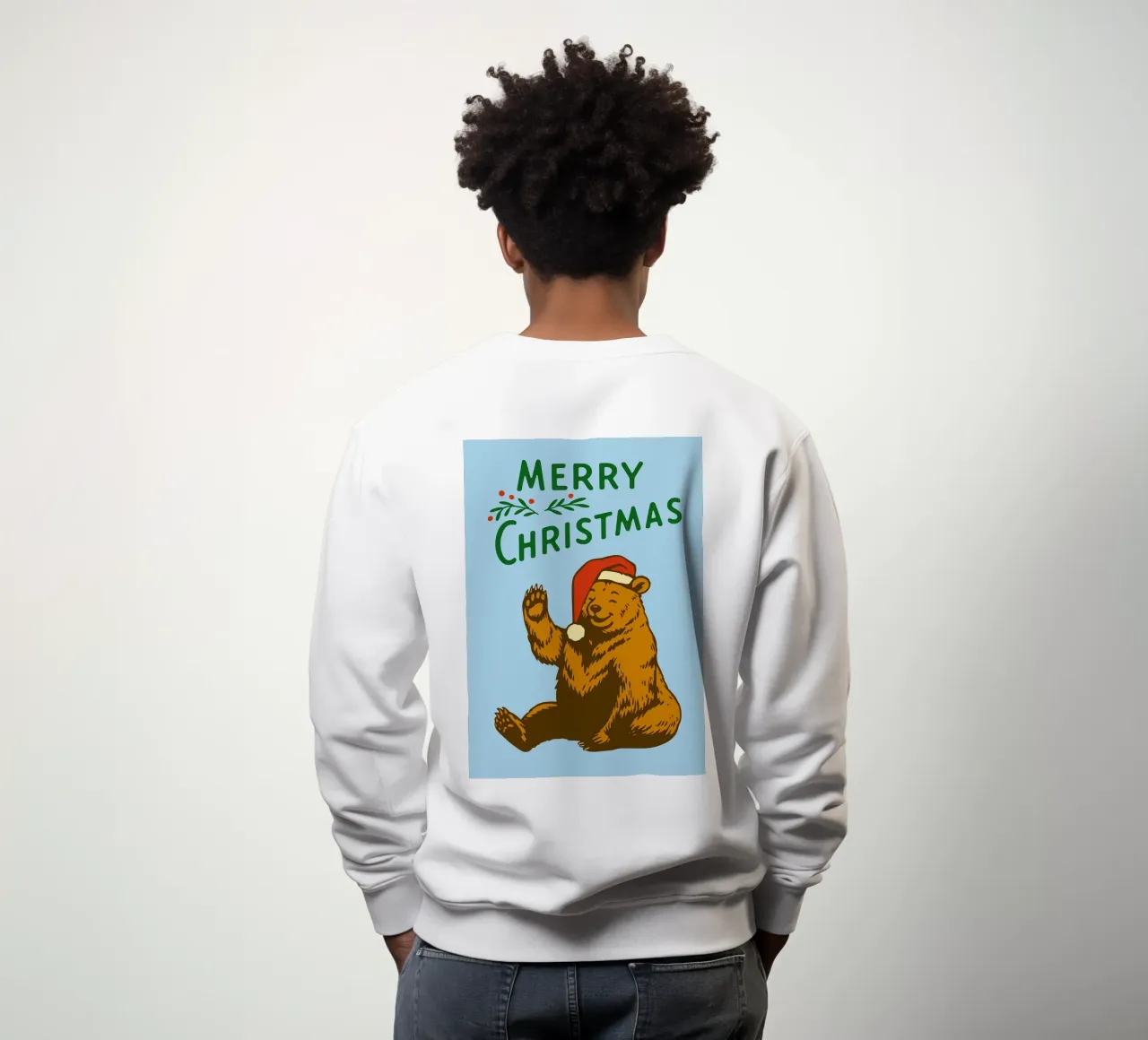 orso di buon Natale felpa da Avocadoz