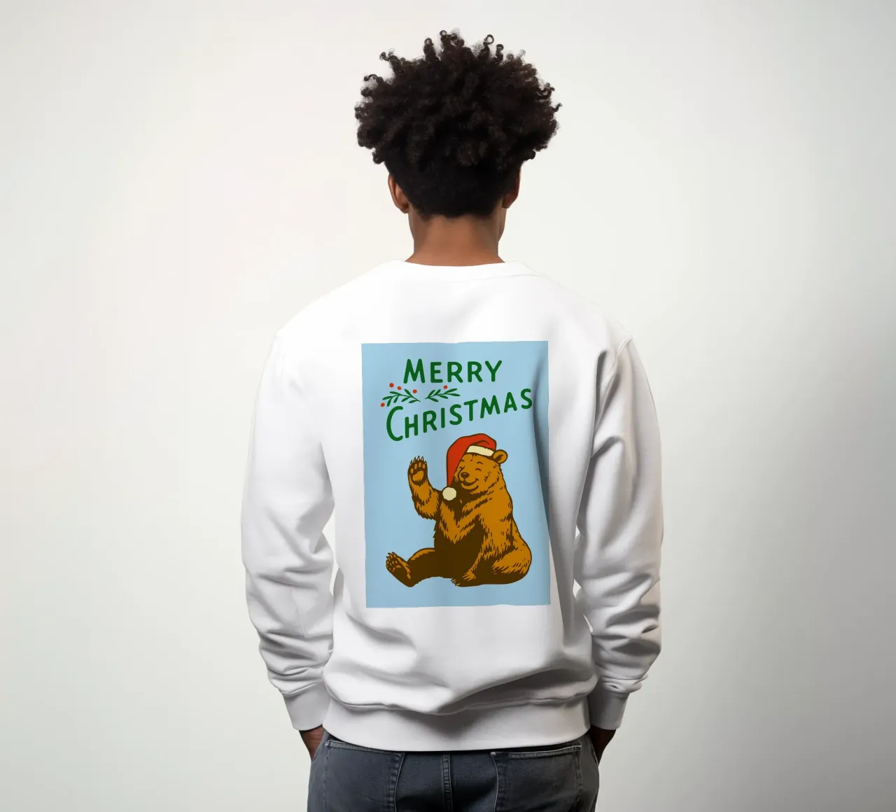 orso di buon Natale felpa da Avocadoz