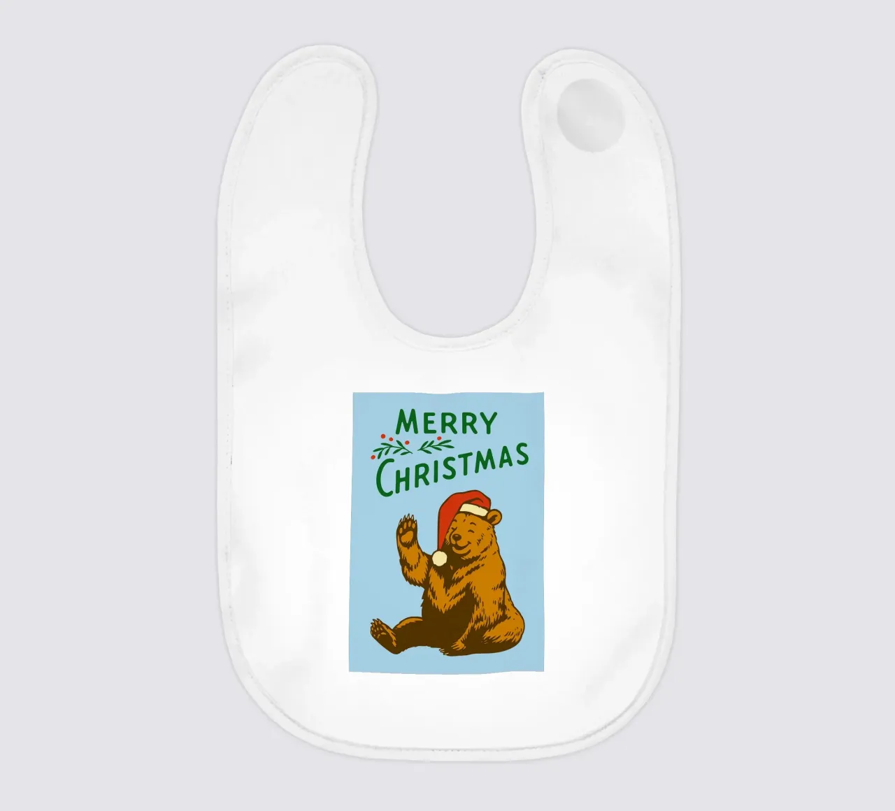 orso di buon Natale bavaglino da Avocadoz