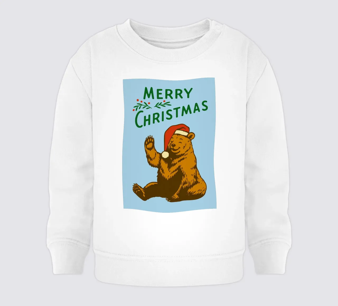 orso di buon Natale felpa neonato da Avocadoz