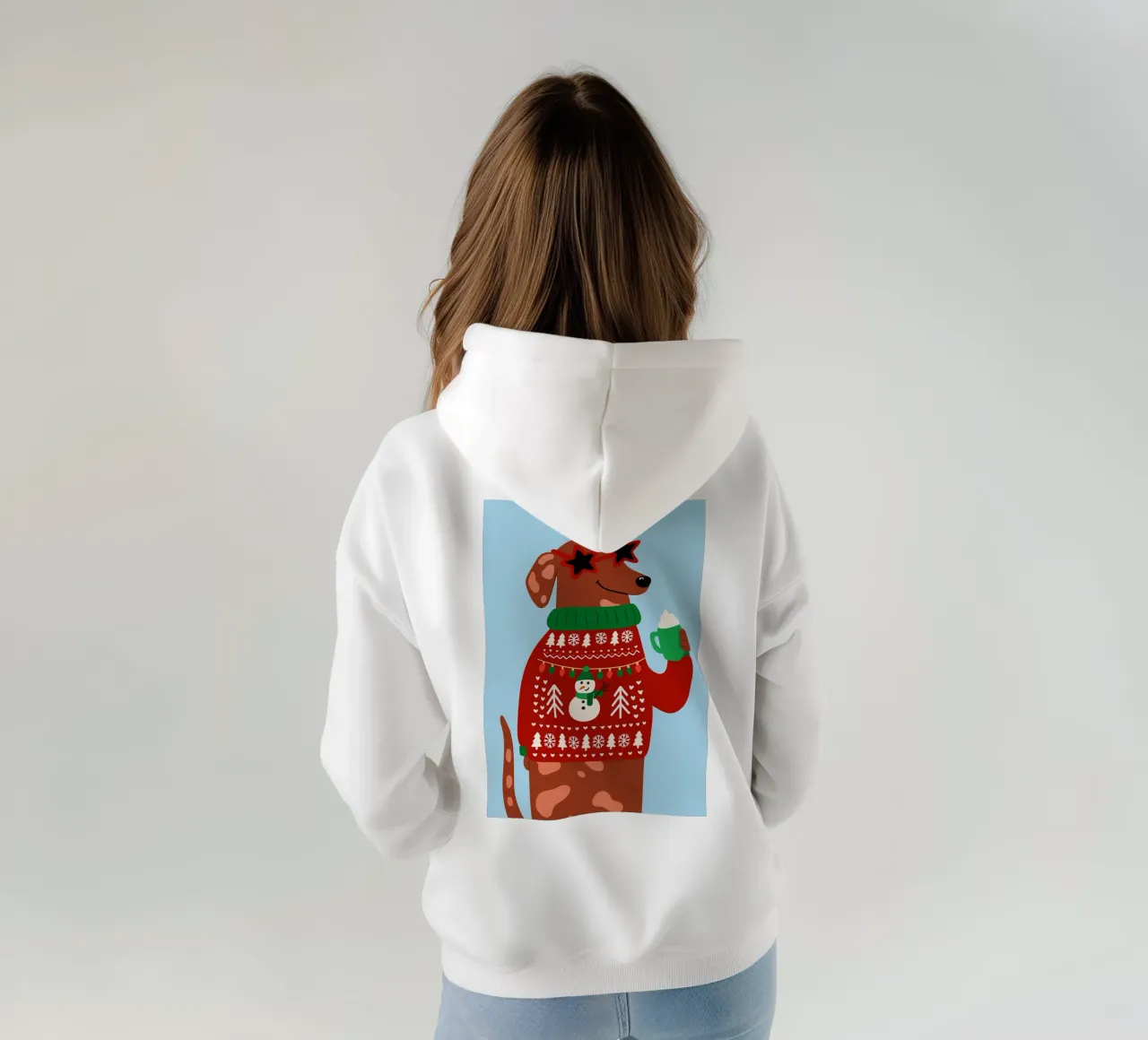 Buon Natale cane felpa con cappuccio da Avocadoz