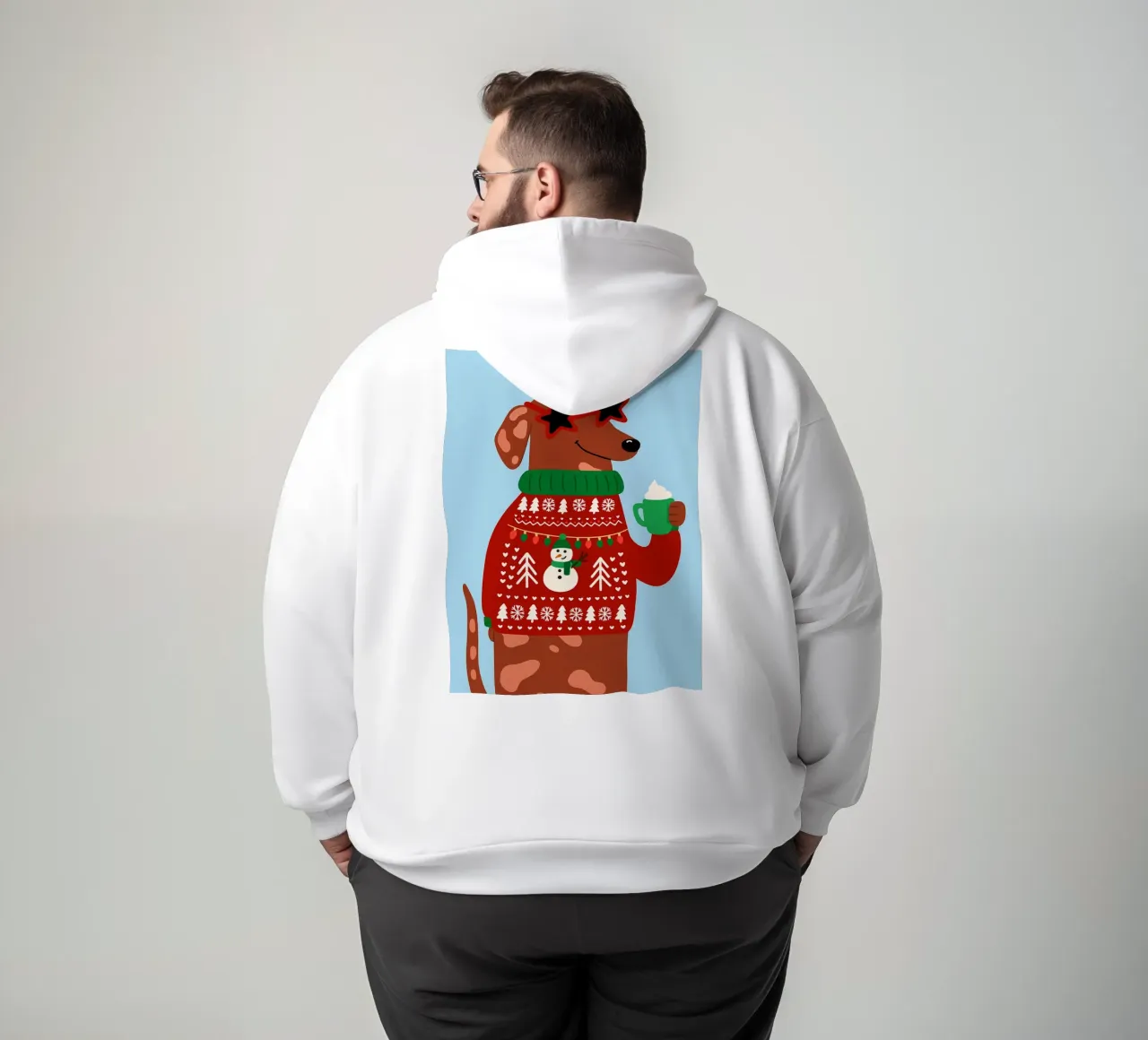 Buon Natale cane felpa con cappuccio da Avocadoz