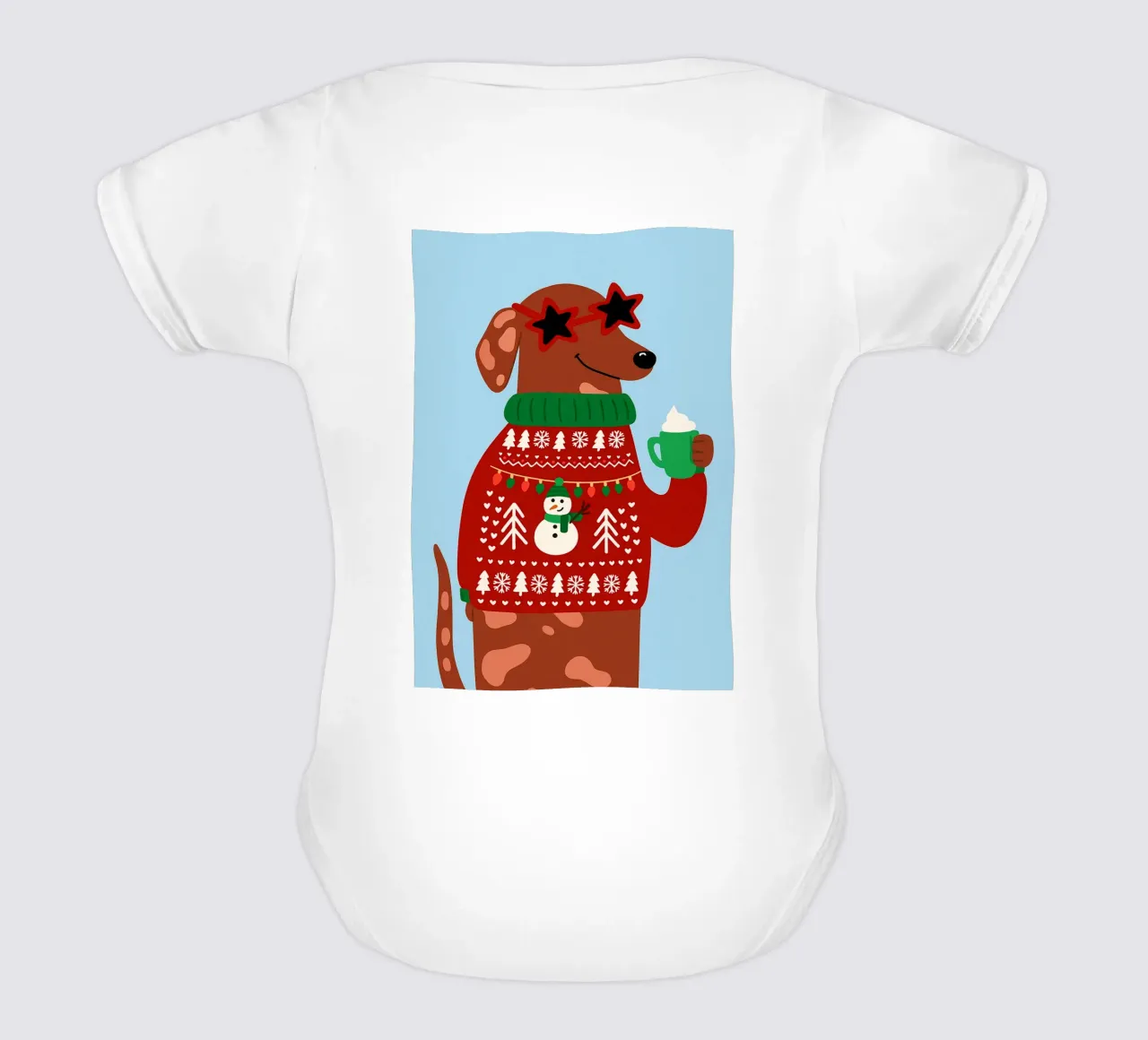feliz navidad perro body de bebé de Avocadoz