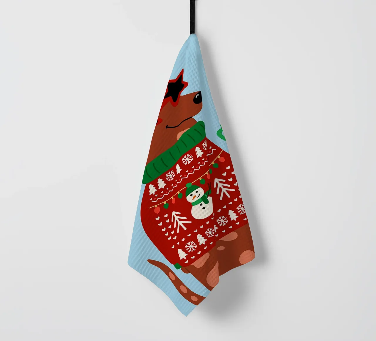joyeux noël chien torchon de Avocadoz