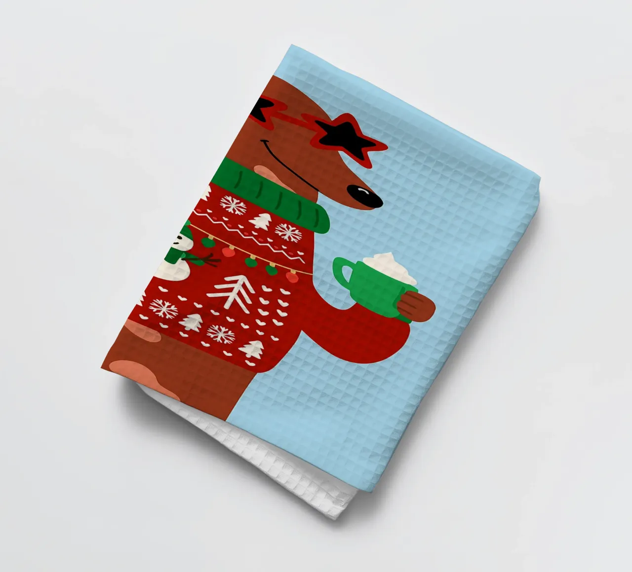 joyeux noël chien torchon de Avocadoz