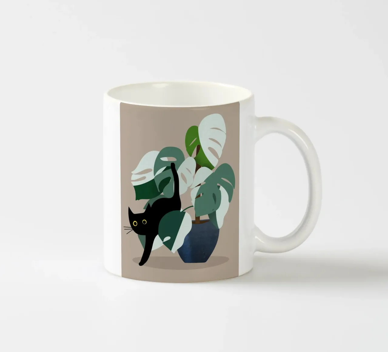 cat on the vase tazza in ceramica da scoten