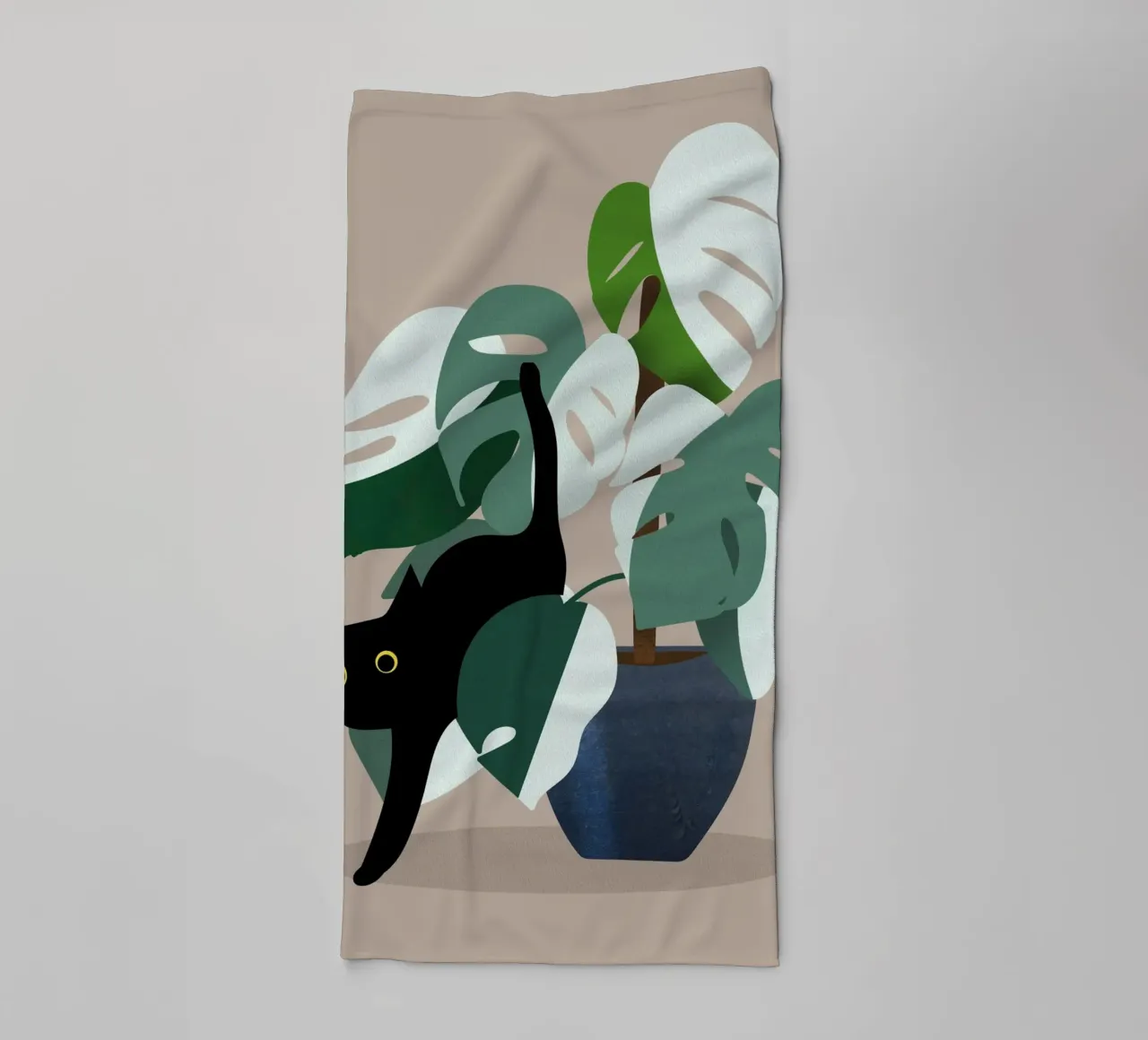 cat on the vase asciugamano da bagno da scoten
