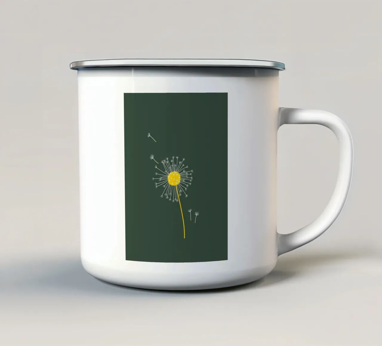 leaf piece flower tazza in smalto da scoten