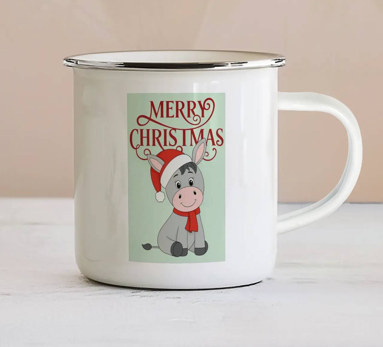 renne di Natale tazza in smalto da Avocadoz