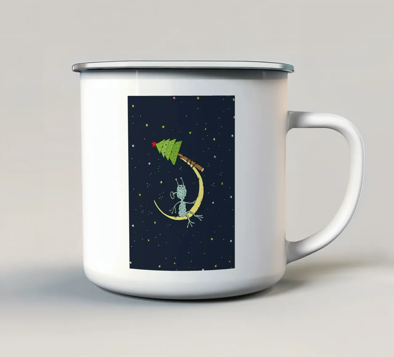 sit on the moon tazza in smalto da scoten