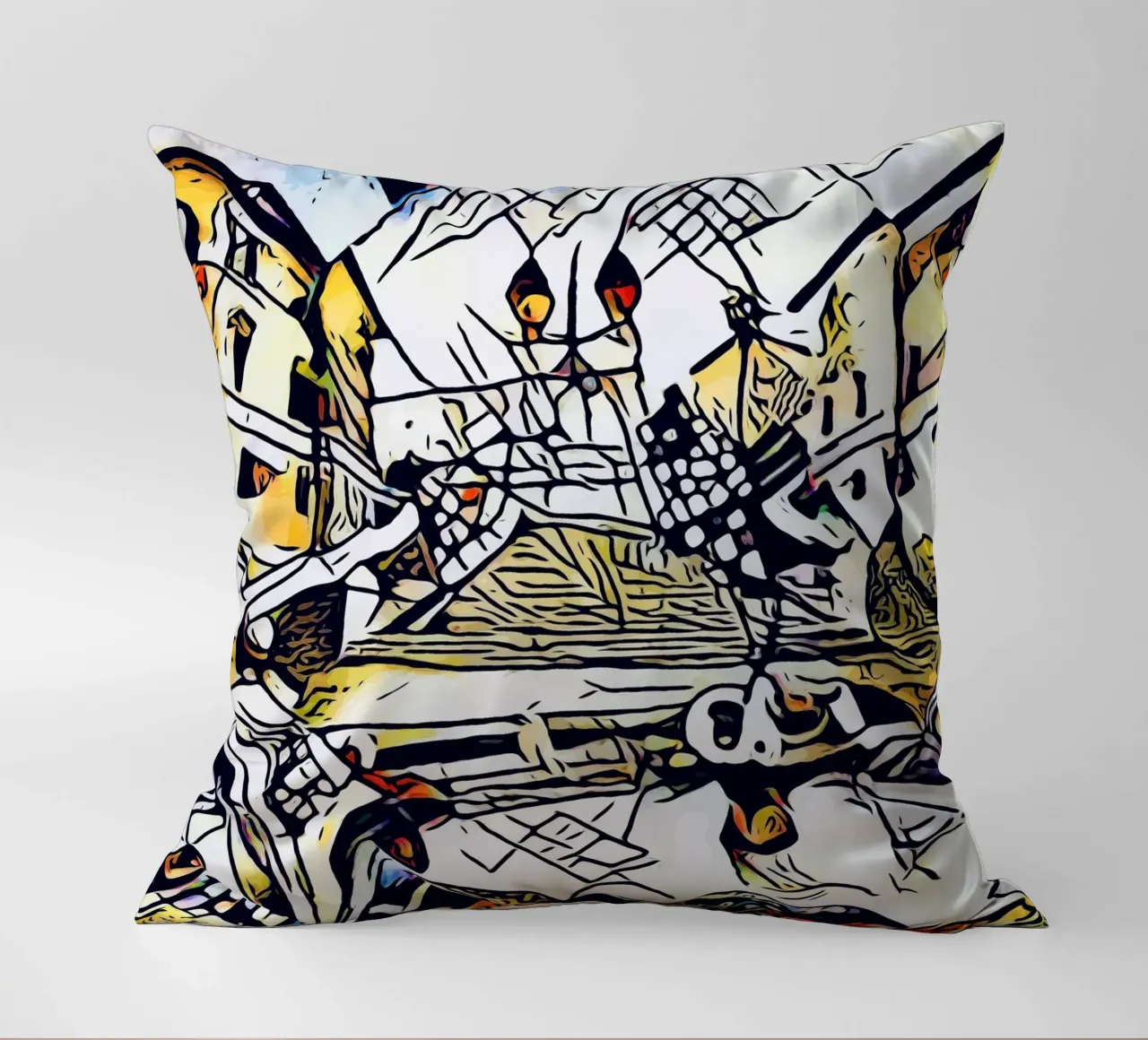 Kandinsky meets Rome #2 decorative cushion by ZAMART