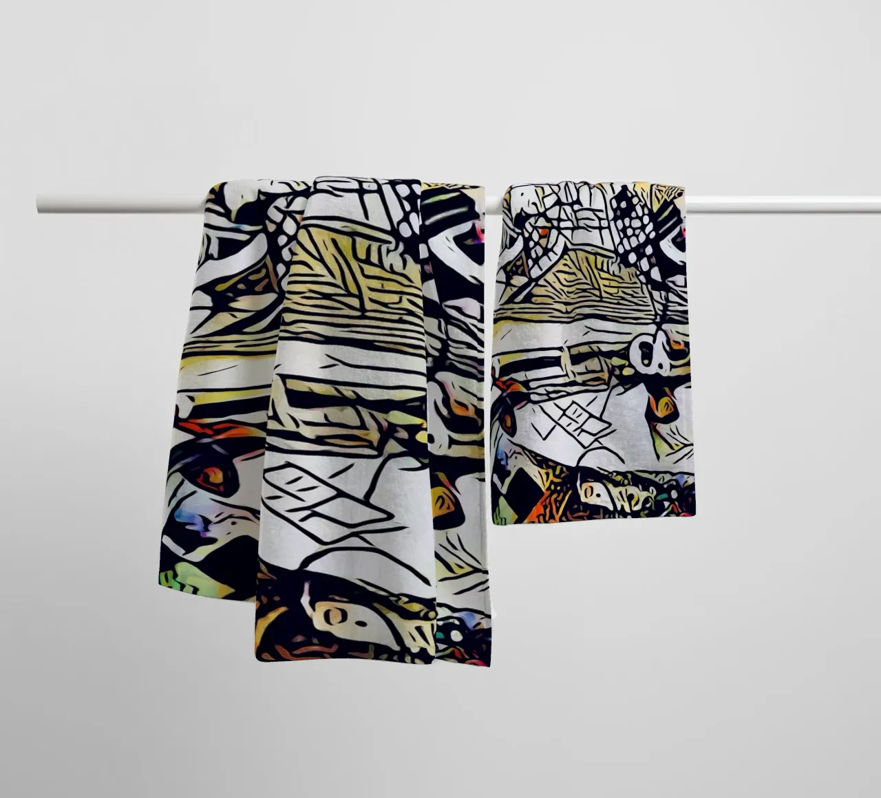 Kandinsky meets Rome #2 towel by ZAMART