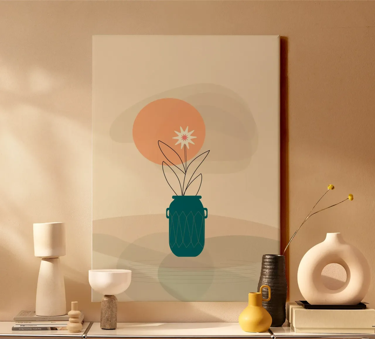 vase shade minimal canvas by scoten