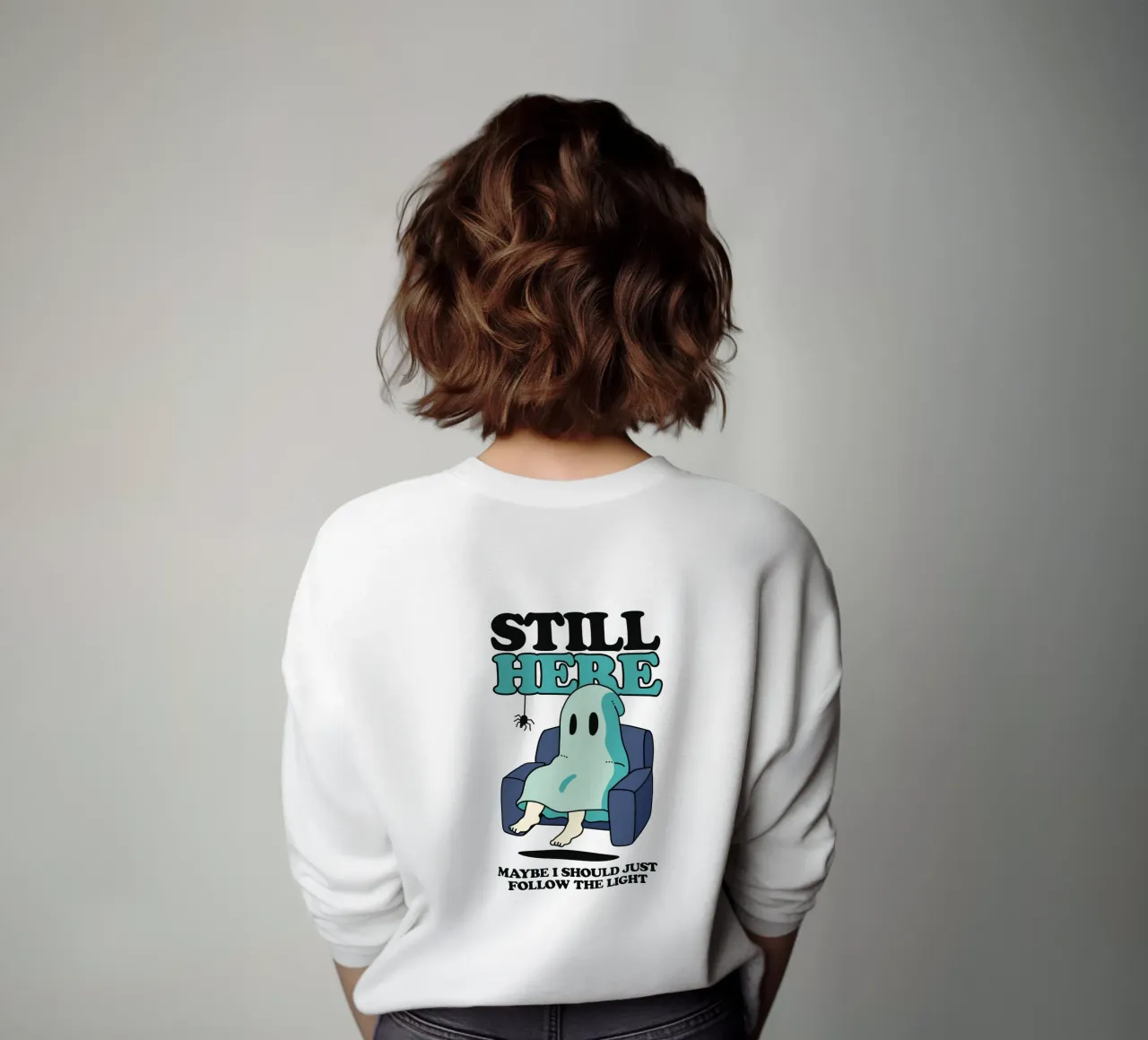 Un fantasma sul divano felpa da TeeLab