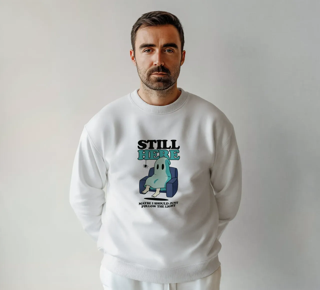 Un fantasma sul divano felpa da TeeLab