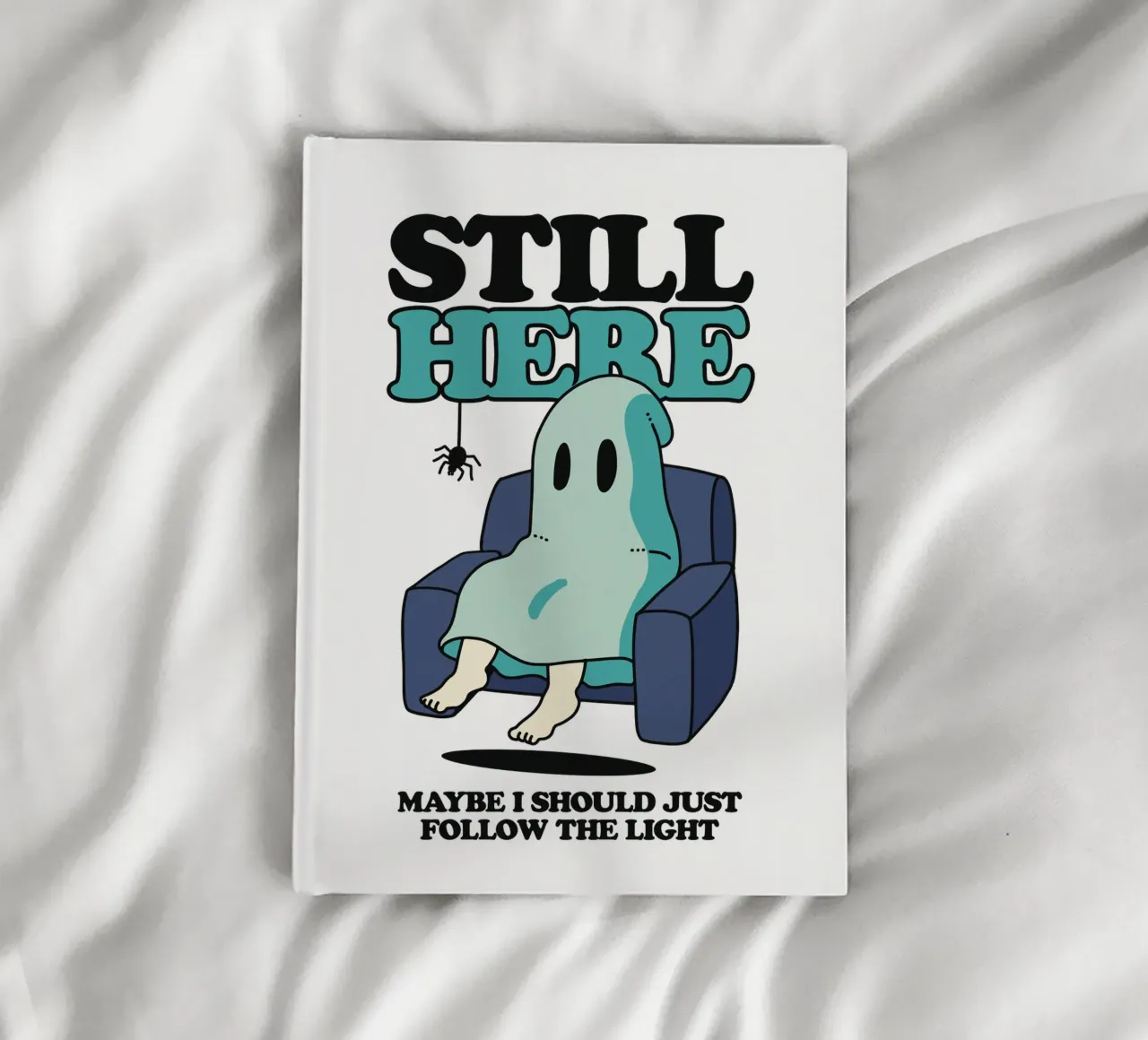 A ghost on the sofa notebook by TeeLab