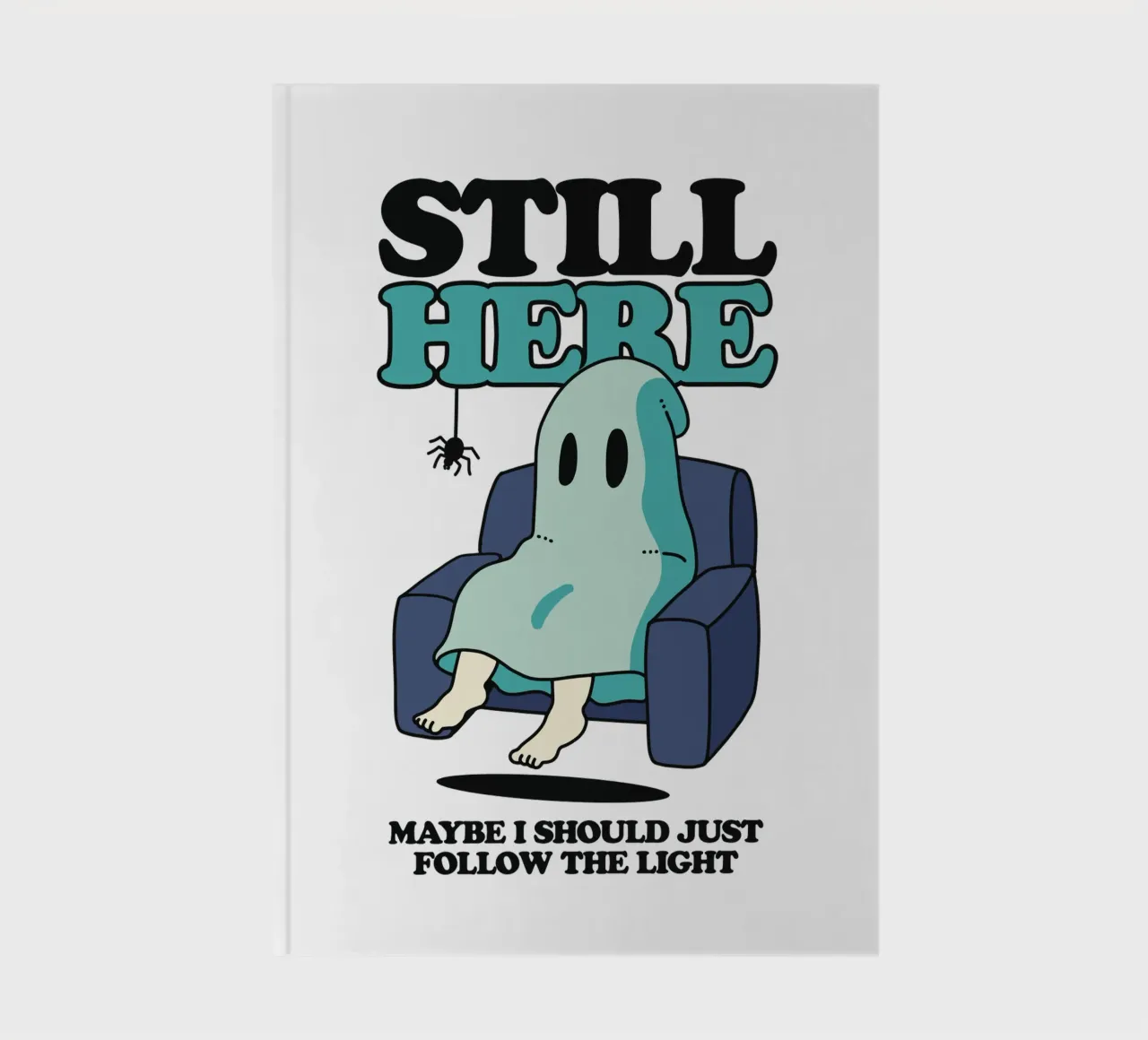 A ghost on the sofa notebook by TeeLab