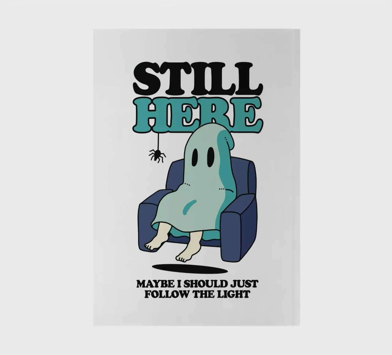 A ghost on the sofa notebook by TeeLab