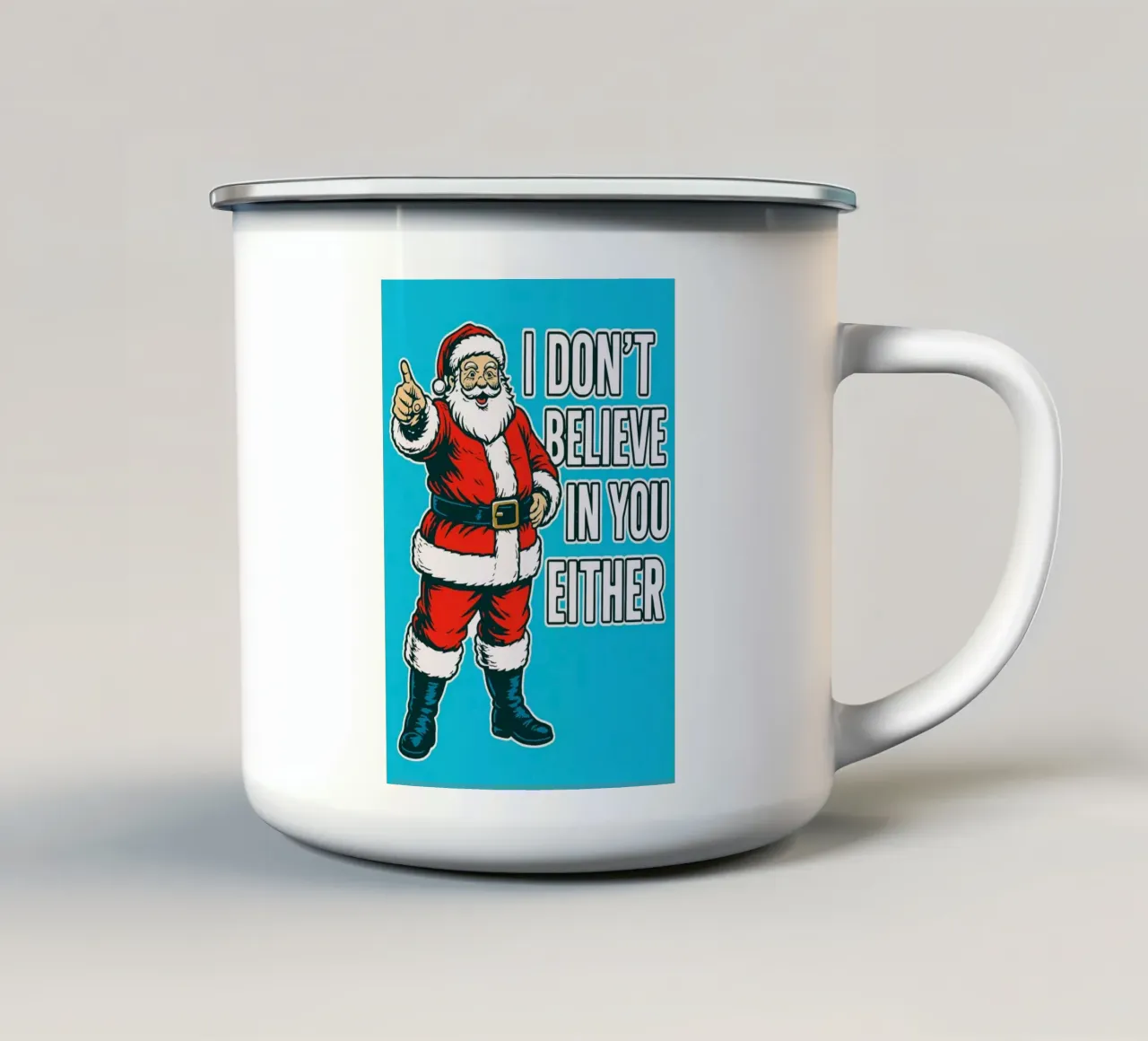 Babbo Natale crede tazza in smalto da Avocadoz