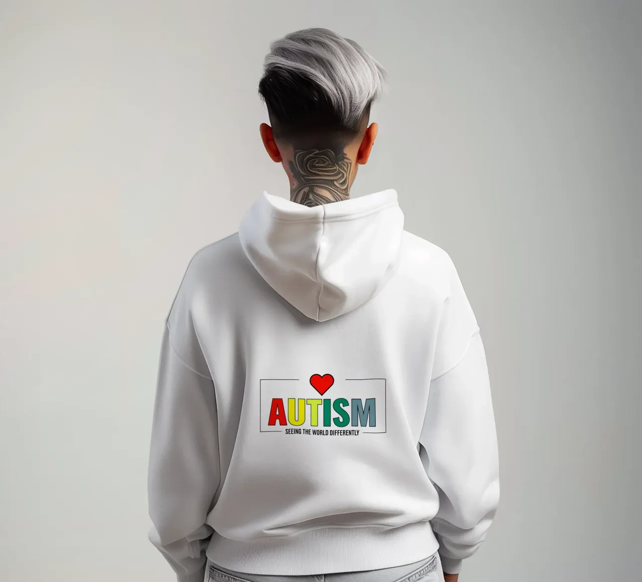 L'autismo non è diverso felpa con cappuccio da TeeLab