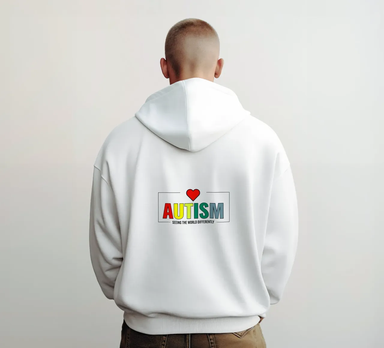 L'autismo non è diverso felpa con cappuccio da TeeLab