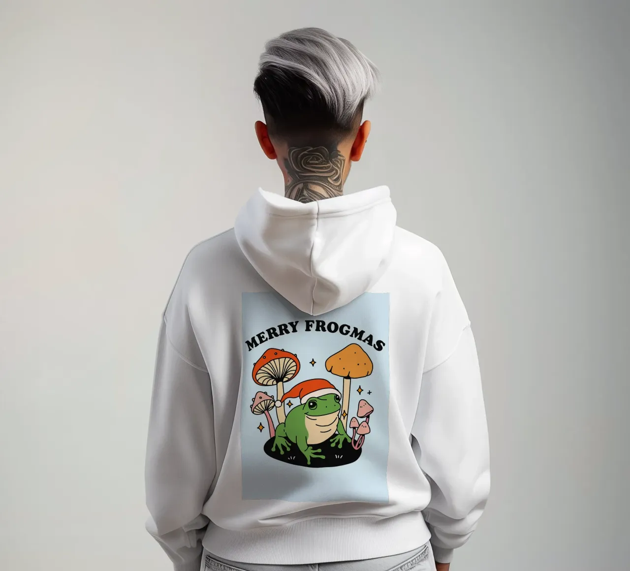 Buon Natale delle rane felpa con cappuccio da Avocadoz