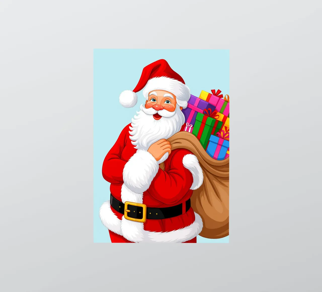 kerstman grappige kerst tekening sticker van Avocadoz