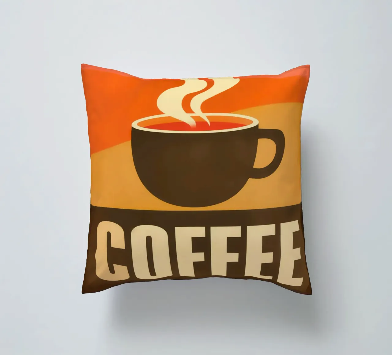 Caffè vintage retrò e design anni '70 cuscino da Autofocus