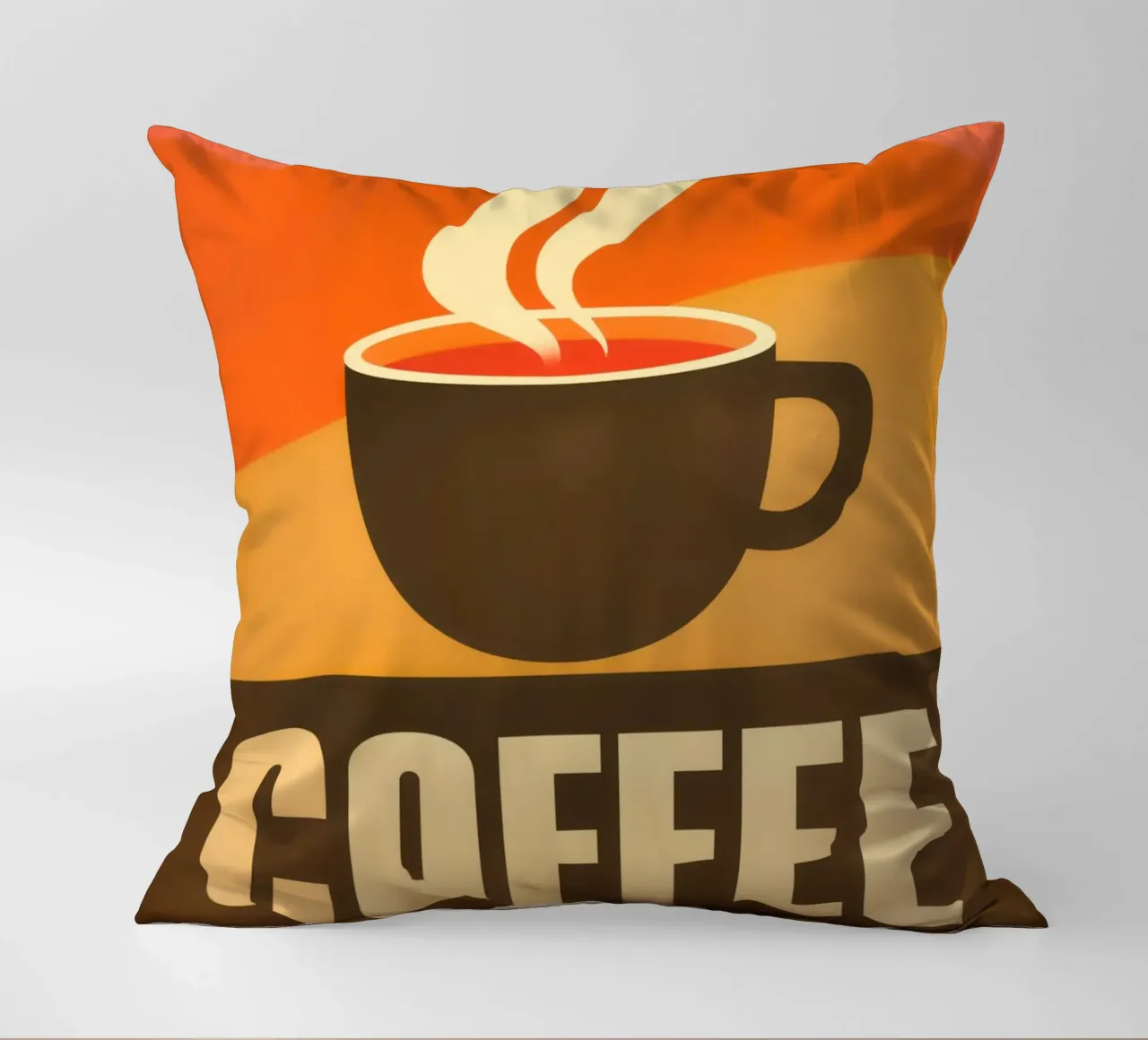 Caffè vintage retrò e design anni '70 cuscino da Autofocus