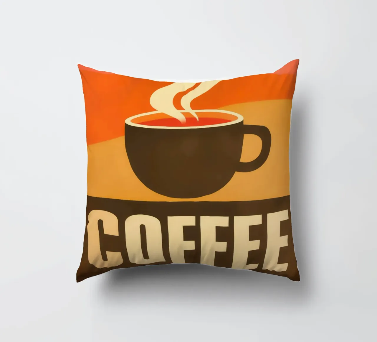 Caffè vintage retrò e design anni '70 cuscino da Autofocus