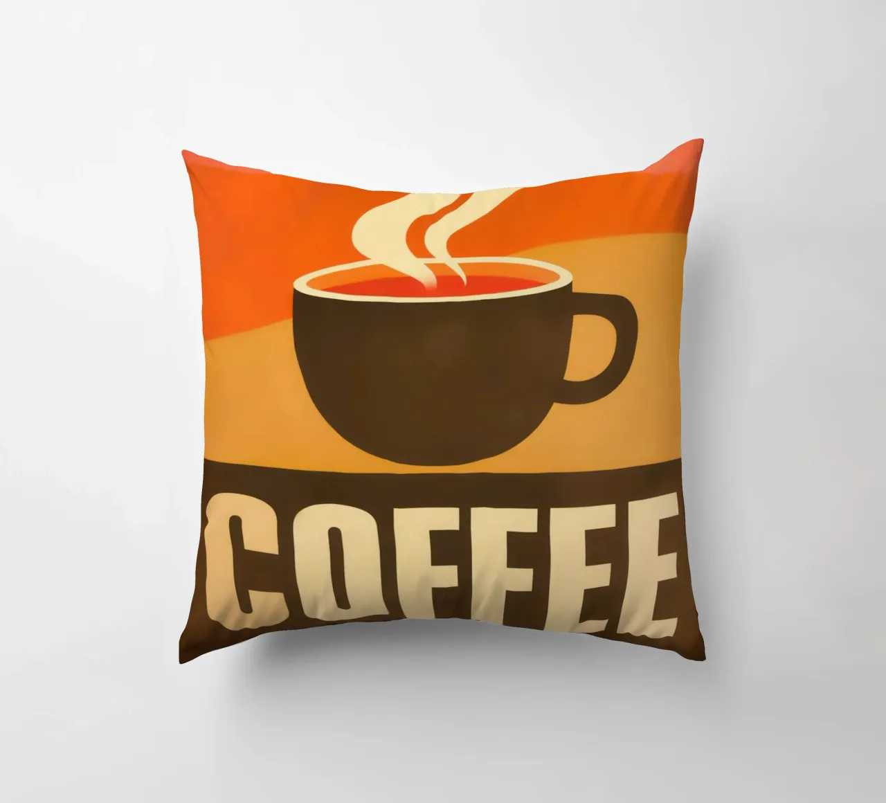 Caffè vintage retrò e design anni '70 cuscino da Autofocus