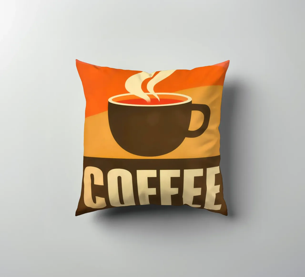 Caffè vintage retrò e design anni '70 cuscino da Autofocus