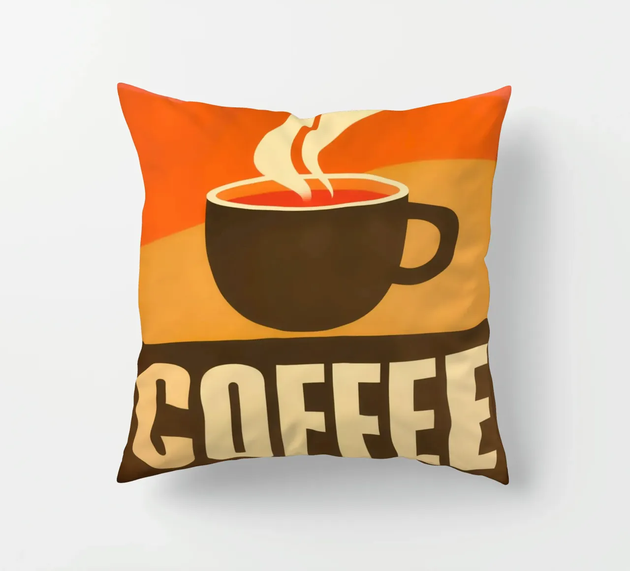 Caffè vintage retrò e design anni '70 cuscino da Autofocus