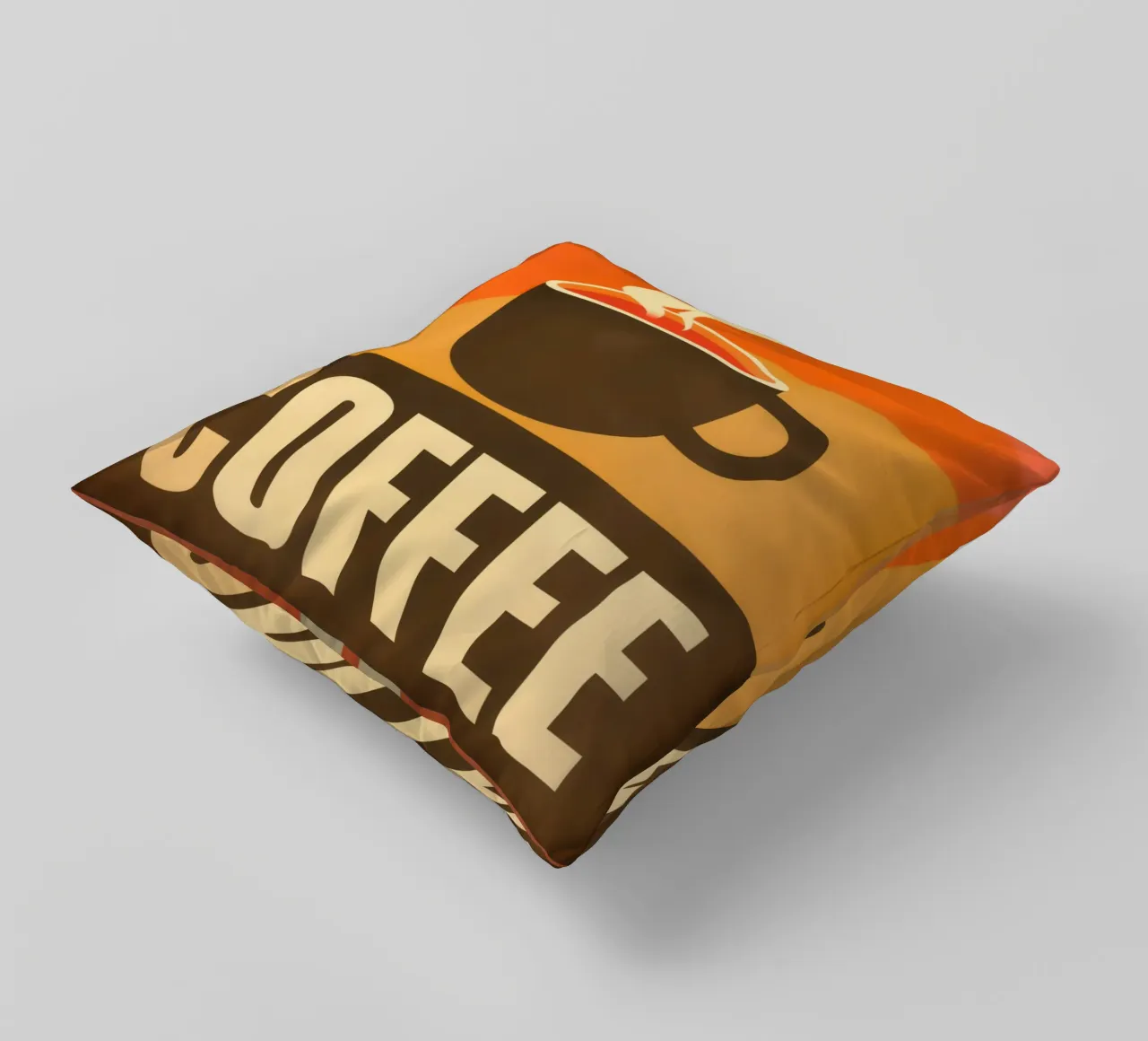 Caffè vintage retrò e design anni '70 cuscino da Autofocus