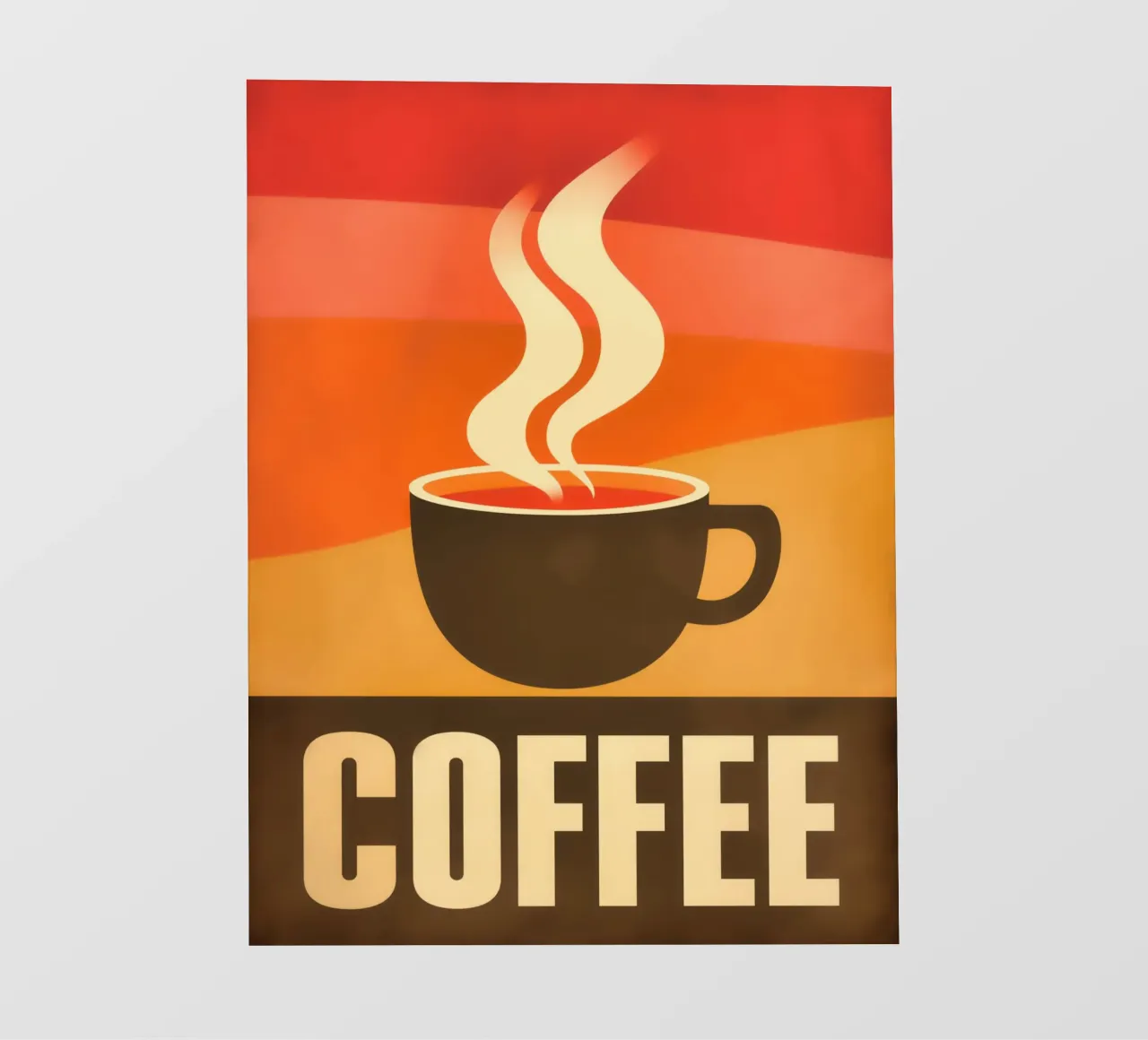 Caffè vintage retrò e design anni '70 telo in pvc da Autofocus