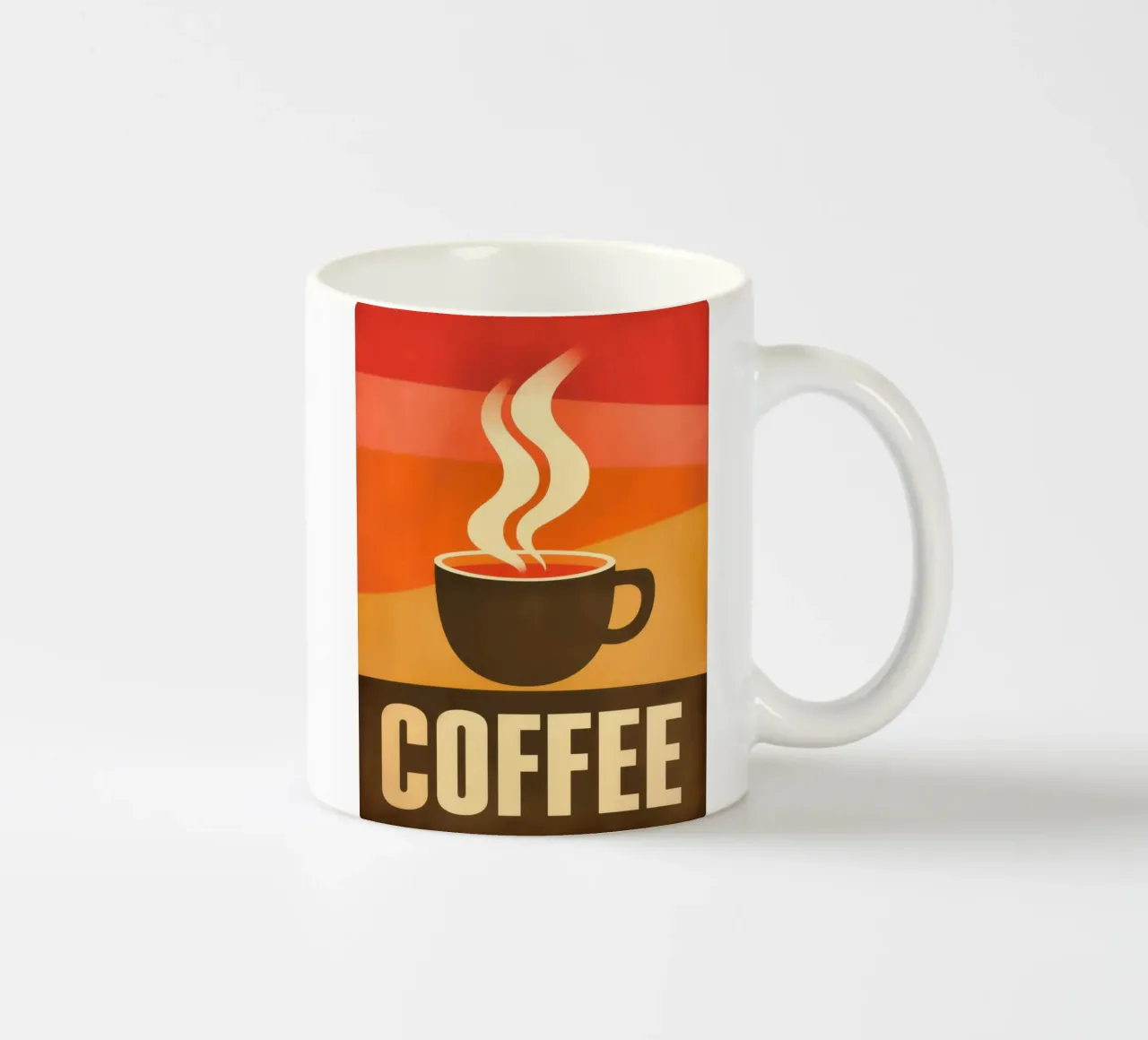 Caffè vintage retrò e design anni '70 tazza in ceramica da Autofocus