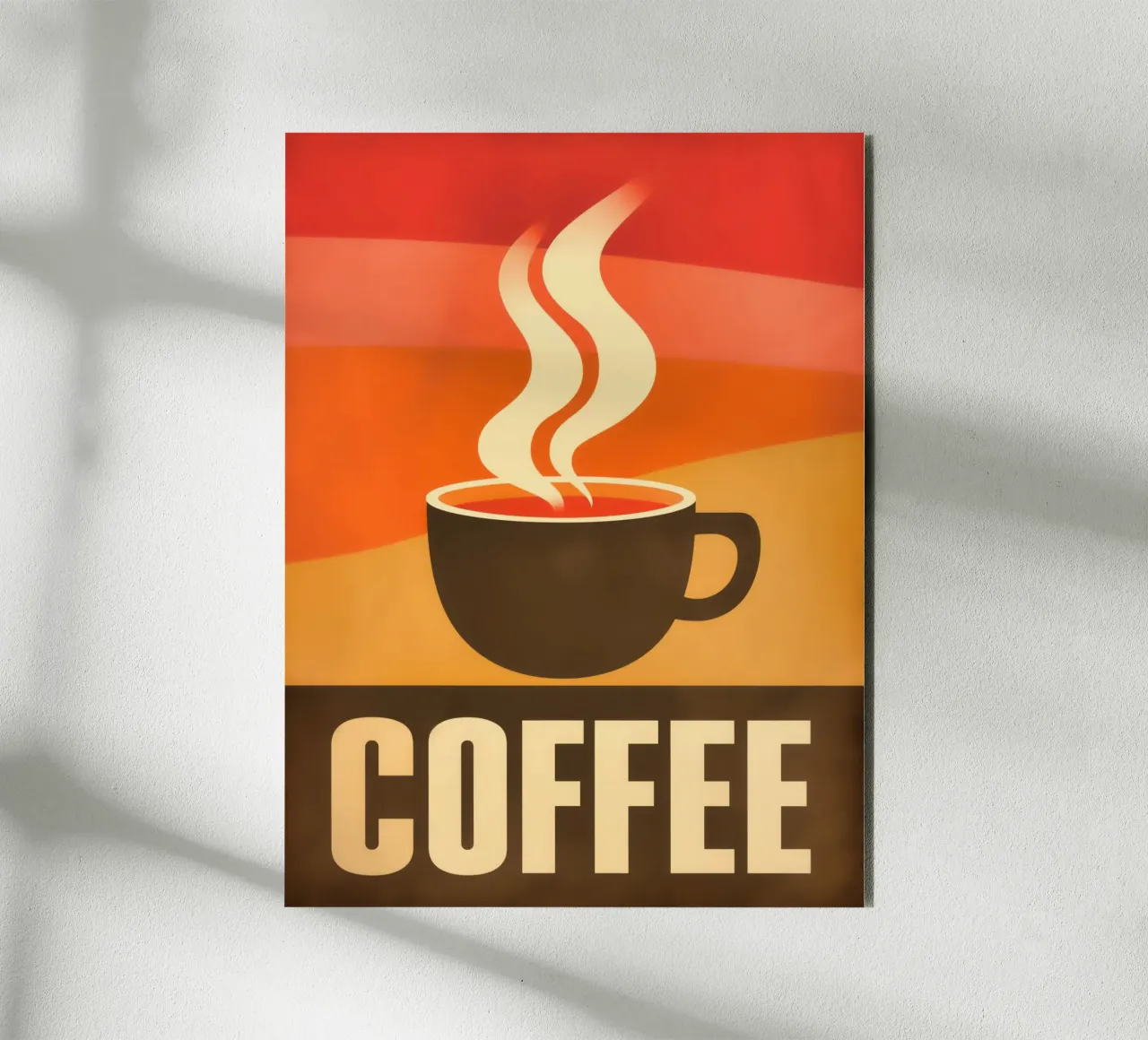 Caffè vintage retrò e design anni '70 alluminio dibond da Autofocus