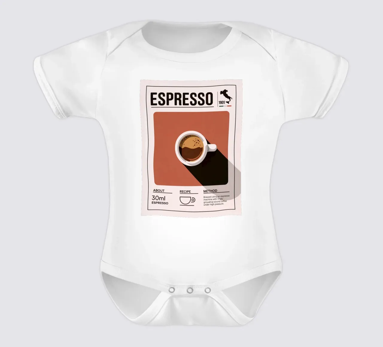 ESPRESSO body neonato maniche corte da Rick Thompson