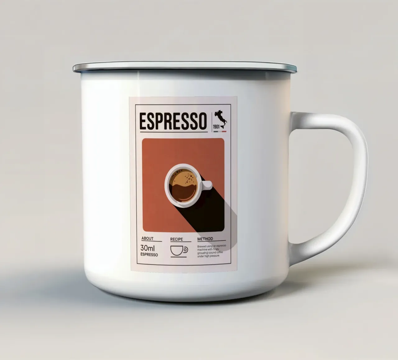 ESPRESSO tazza in smalto da Rick Thompson