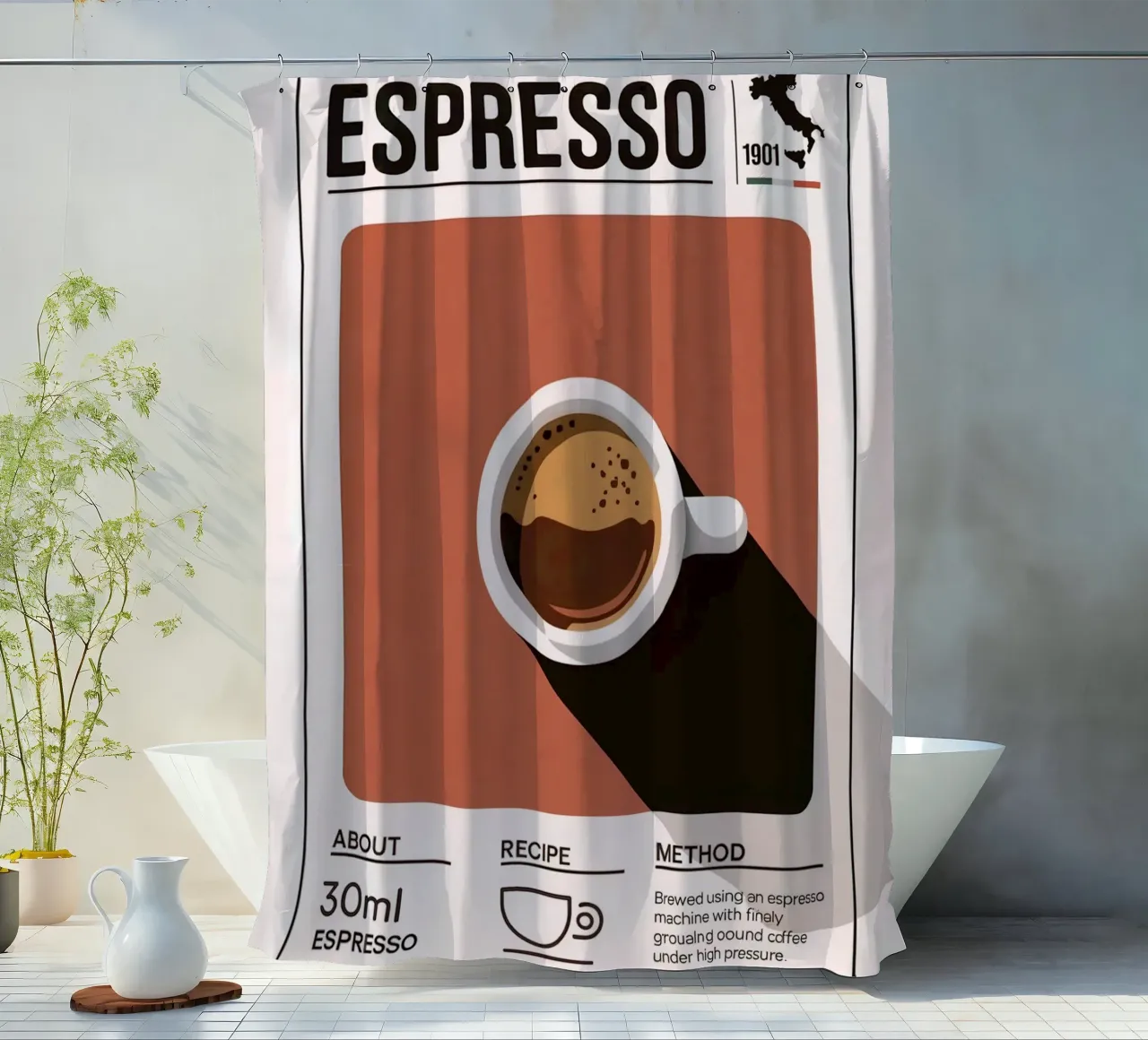 ESPRESSO tenda da doccia da Rick Thompson